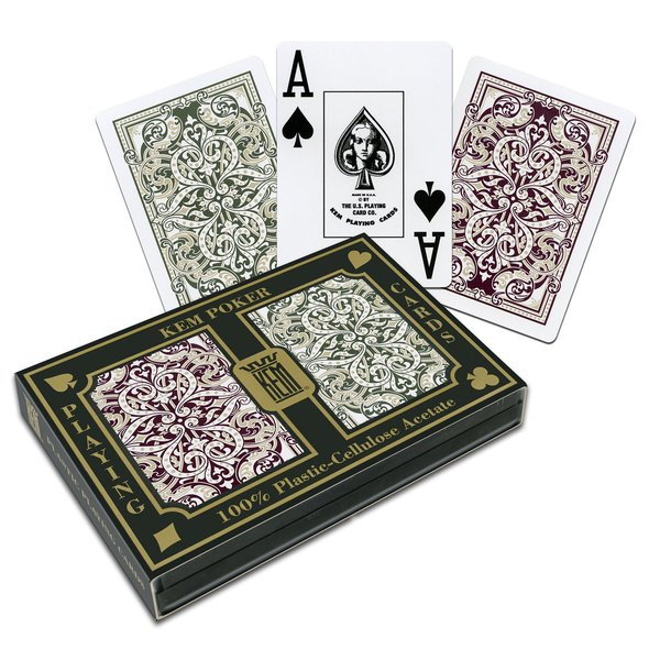 K E M - JACQUARD WIDE - SET, 2 Jumbo Eckzeichen Pokersize Playing cards