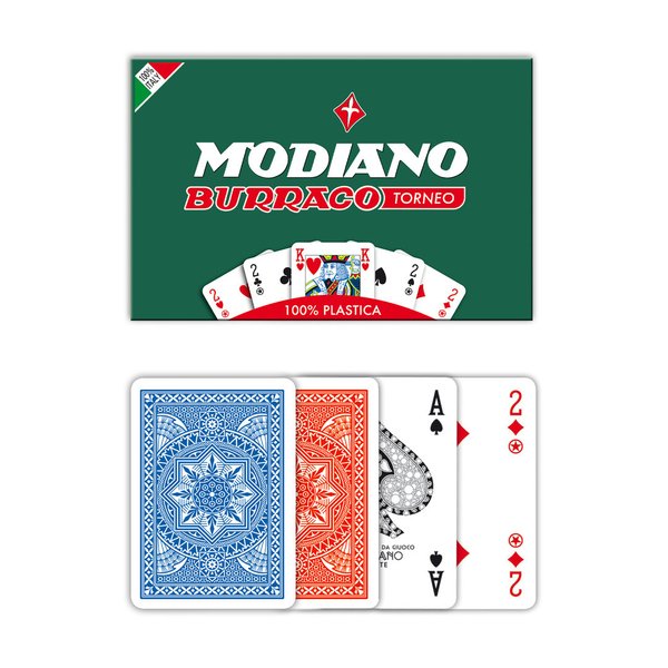 Modiano Burraco Torneo Plastik Spielkarten Set