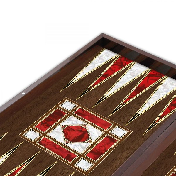 Backgammon Star Polyester Pearl Sedef