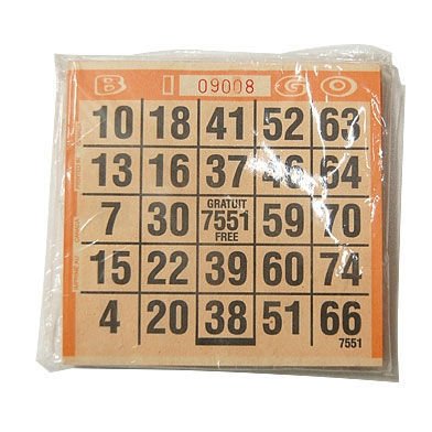 500 Bingo Karten für 75 Bälle