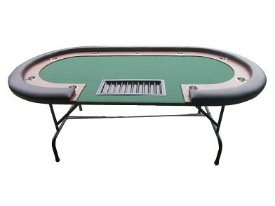 Pokertisch mit klappbaren Beinen für 9-10 Spieler (schwarz)